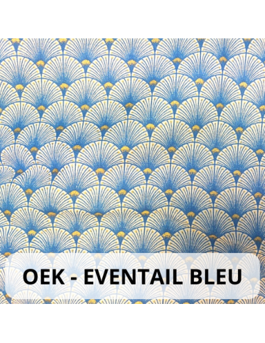 Tissu Oekotex Eventail bleu