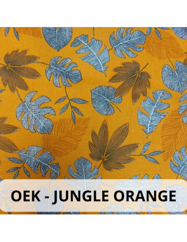 Tissus OEK Jungle Jaune moutarde orangé