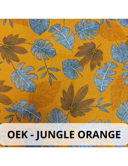 Tissus OEK Jungle Jaune moutarde orangé Tissus OEK Jungle Jaune moutarde orangé