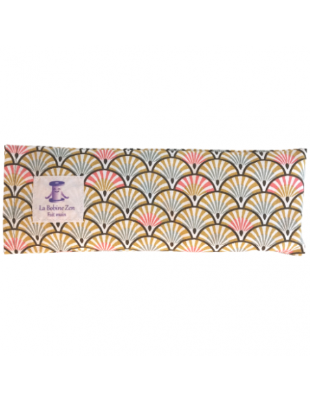 Tissu OEK Eventails bleu et rose Tissu OEK Eventails bleu et rose