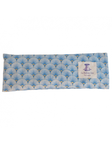 Coussin pour les yeux tissu OEK Eventail bleu